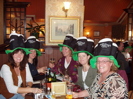 Scottish ladies celebrate St Patrick's Day in Belfast Scottish Ladies