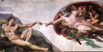 Mimi's Virtual Angels and Demons Blog Tour continues: St. Peter's Square Creation of Adam