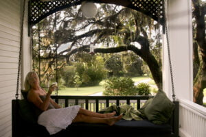 Front_Porch_Swing_at_Greyfield_Inn Front Porch Swing at Greyfield Inn